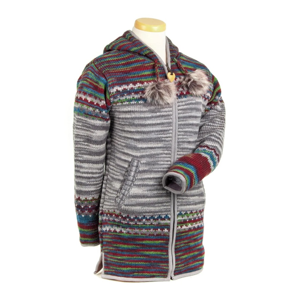 Yoko Sweater 100% Wool Fleece Lined - Small
